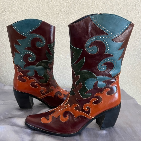 Jeffrey Campbell Saddle Up Western Pull On Boots 9 SOLD OUT - Picture 10 of 12